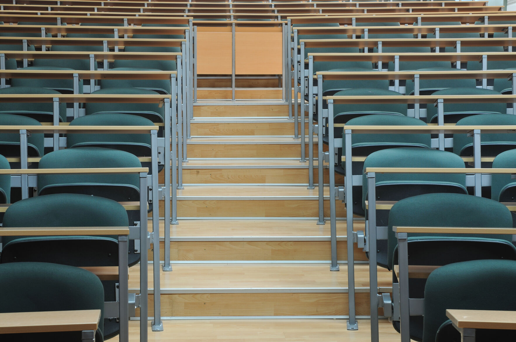 University classroom, chairs, desks, school